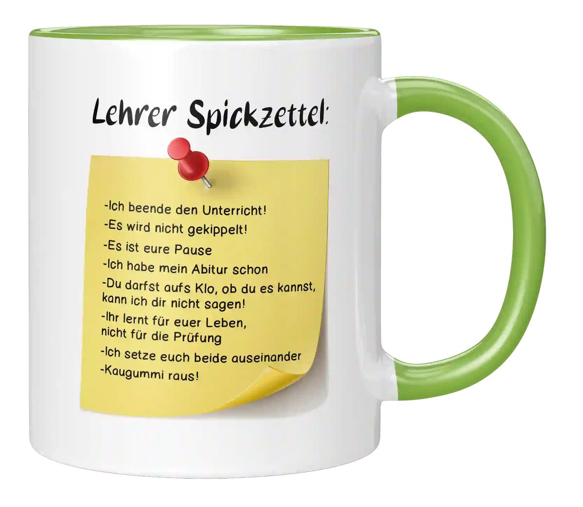 Tasse - Lehrer Spickzettel